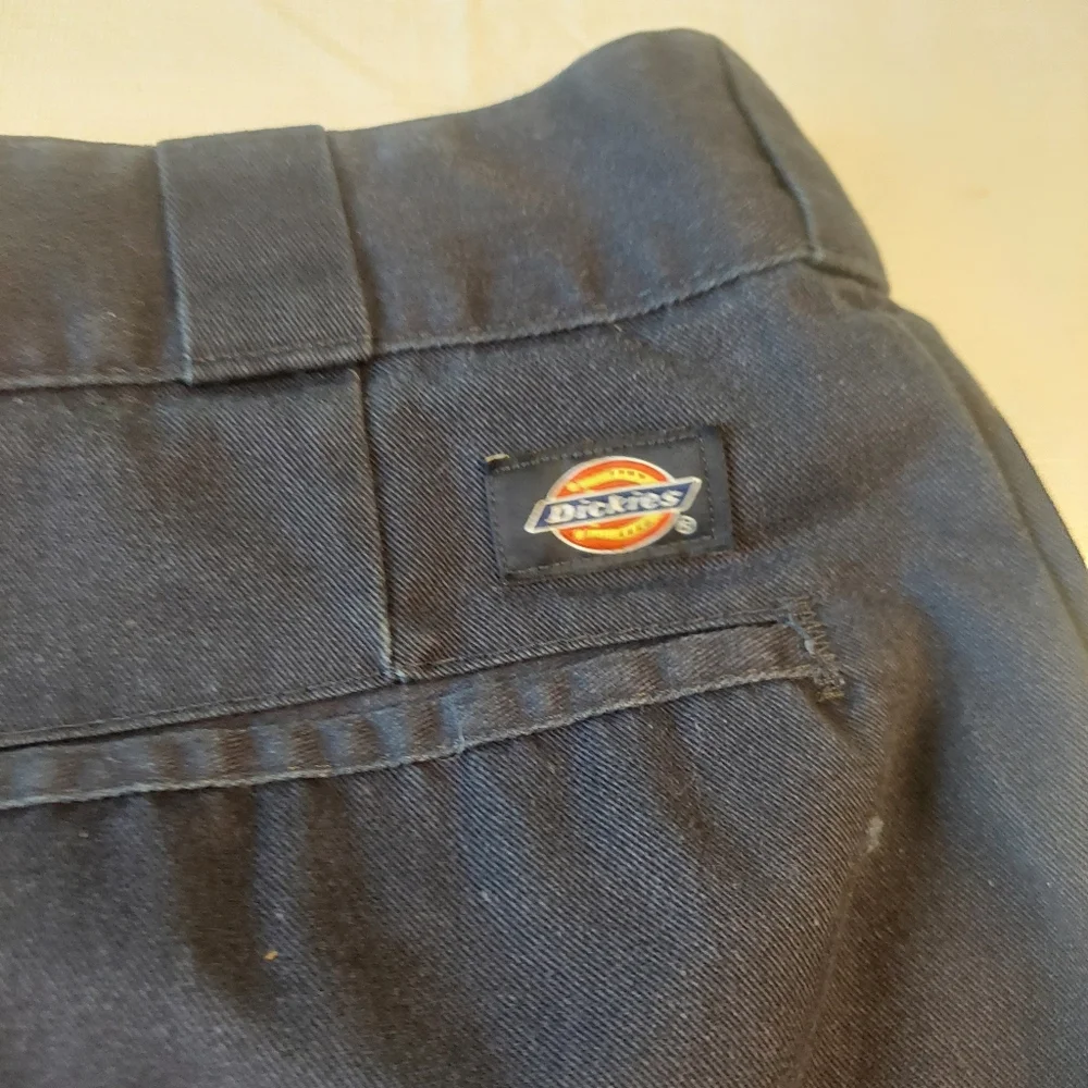 Dickies 874 Original Fit Navy Blue Uniform Pleated Straight Work Pants Sz 34x34